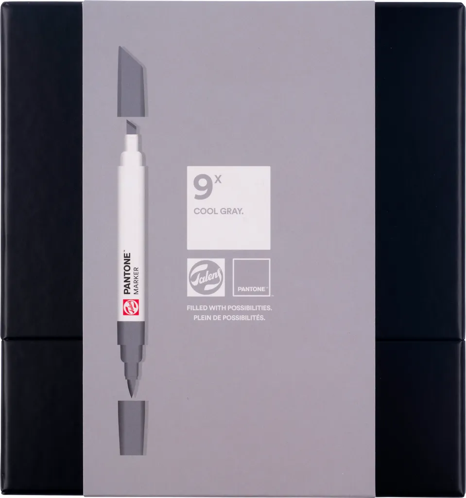 Marqueurs de dessin Talens Pantone Marker Set 9x Cool Gray