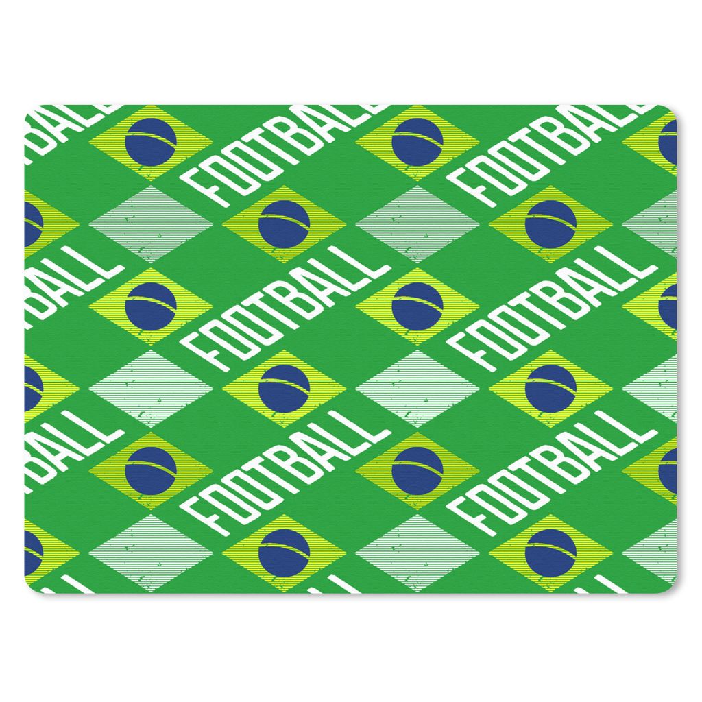 MuchoWow Mauspad Mousepad Brasilien - Fußball - Muster 40x30 cm - Mousepads - Maus Mat - Pad - Mausunterlage - Anti Rutsch