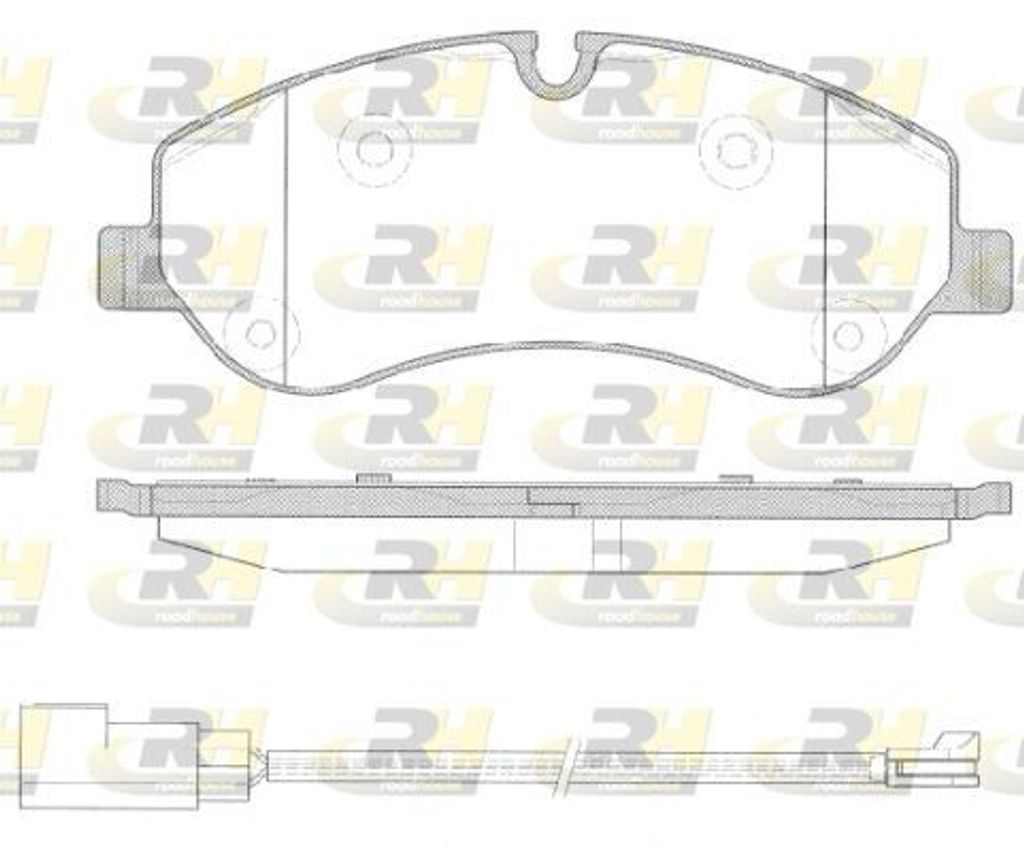 ROADHOUSE Bremsbeläge Satz Vorne Bremsklötze für FORD Transit Custom V362 Kastenwagen (FY, FZ) 21520.02