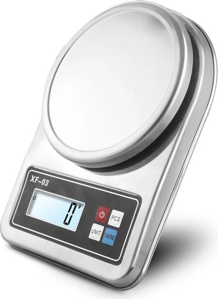 INF Bilancia da Cucina Elettronica in Acciaio Inox 5KG/1G per Uso Domestico