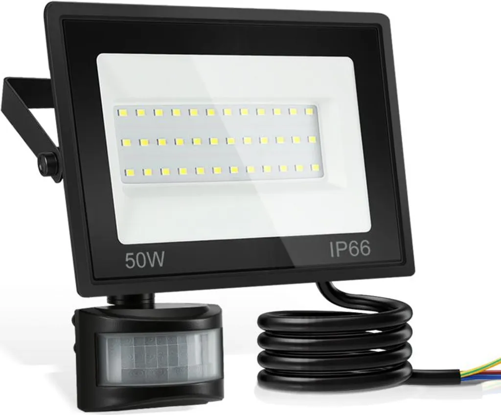 Projecteur Extérieur LED Haute Luminosité 50W Pack de 4 avec Capteur