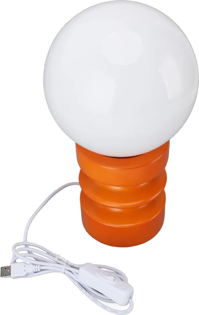 Petite lampe de chevet USB vintage orange décorative pour la chambre