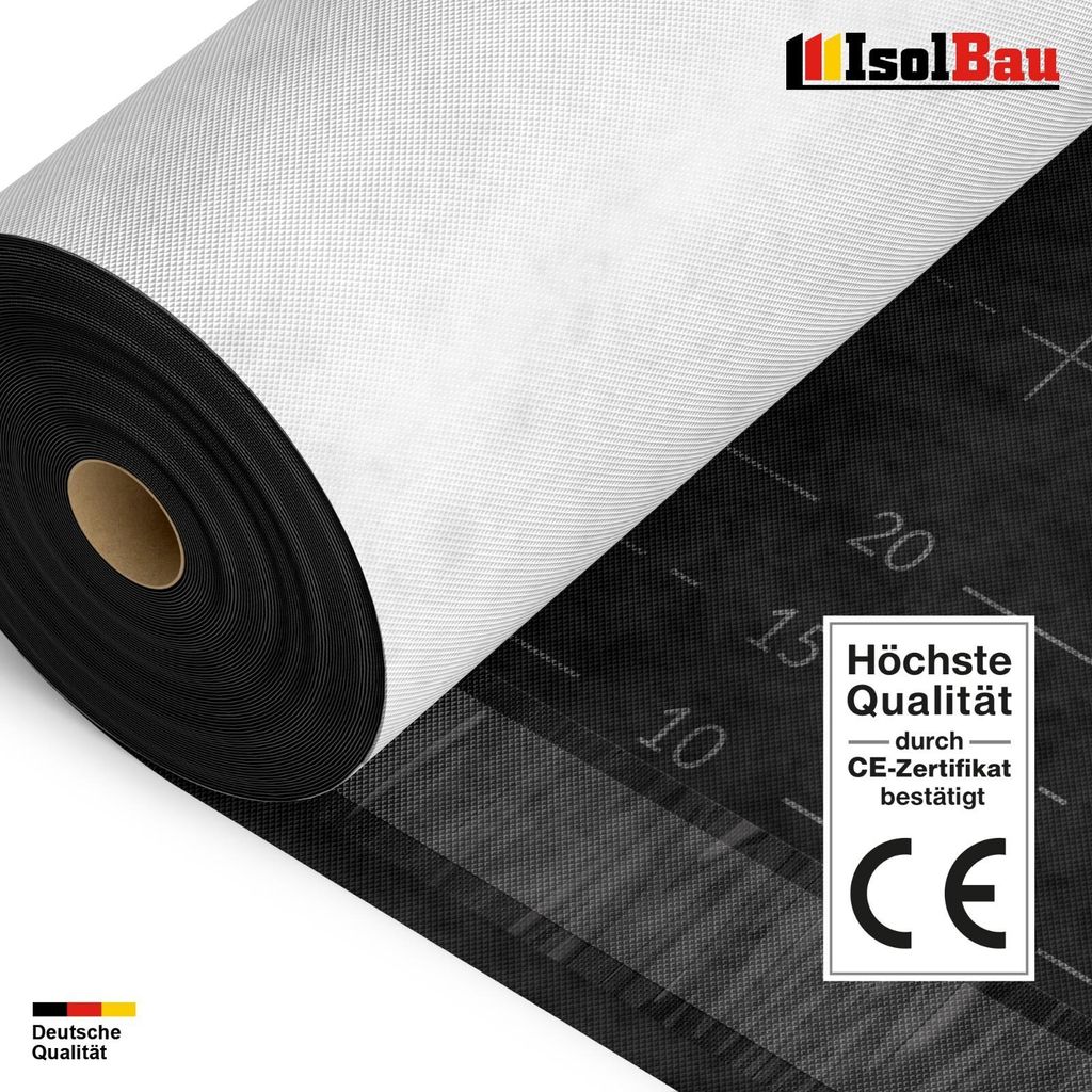Unterspannbahn Dach 150g/m² Unterdeckbahn 75m²Rolle 1,5x50m Dachfolie SPB 150SKS