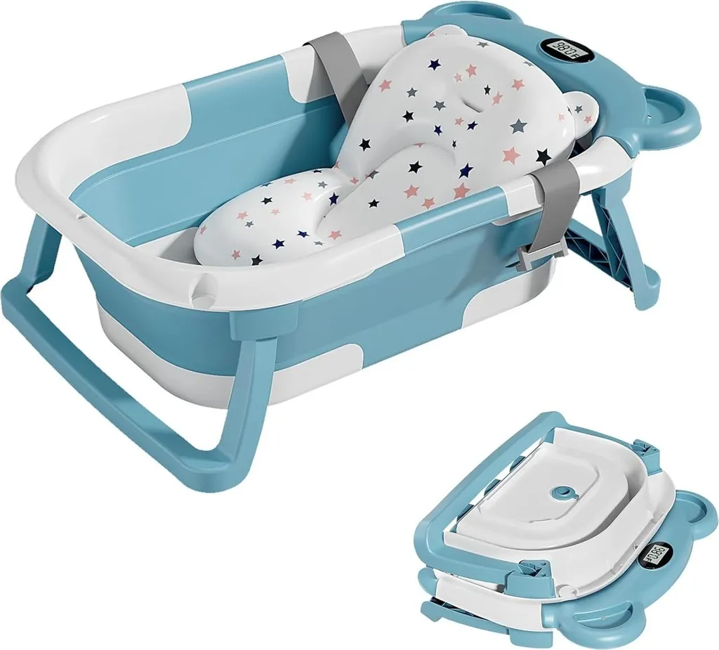 Baignoire bébé pliable - Cuvette de bain gain de place pour nourrisson