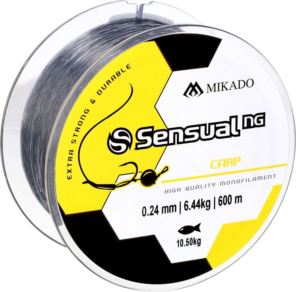 600m MIKADO SENSUAL NG CARP transparente monofile Angelschnur Ø0,24mm / 6,44kg