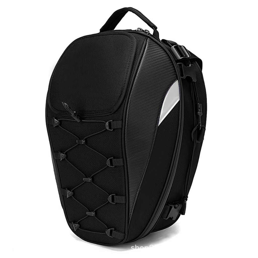 Wasserdichte Helmtasche, Motorrad-Hecktasche, 30–40L, 1680D Oxford-Stoff, Reflektierendes Design, Rücksitztasche, Fahrer-Rucksack, Motorradzubehör