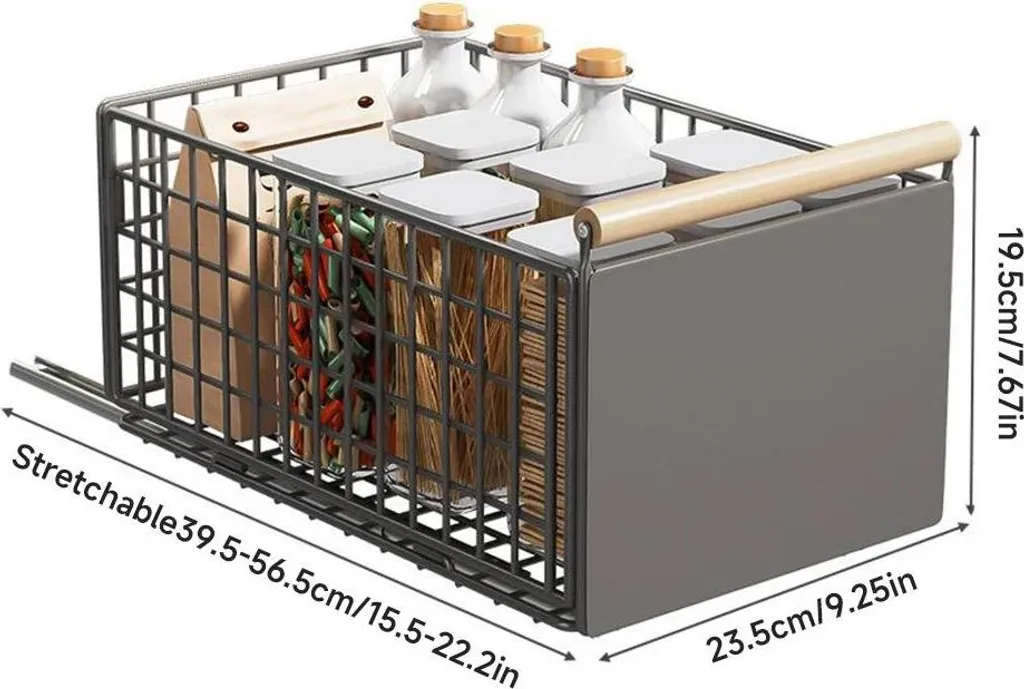 Étagère de rangement pliable pour placard de cuisine sous évier en M