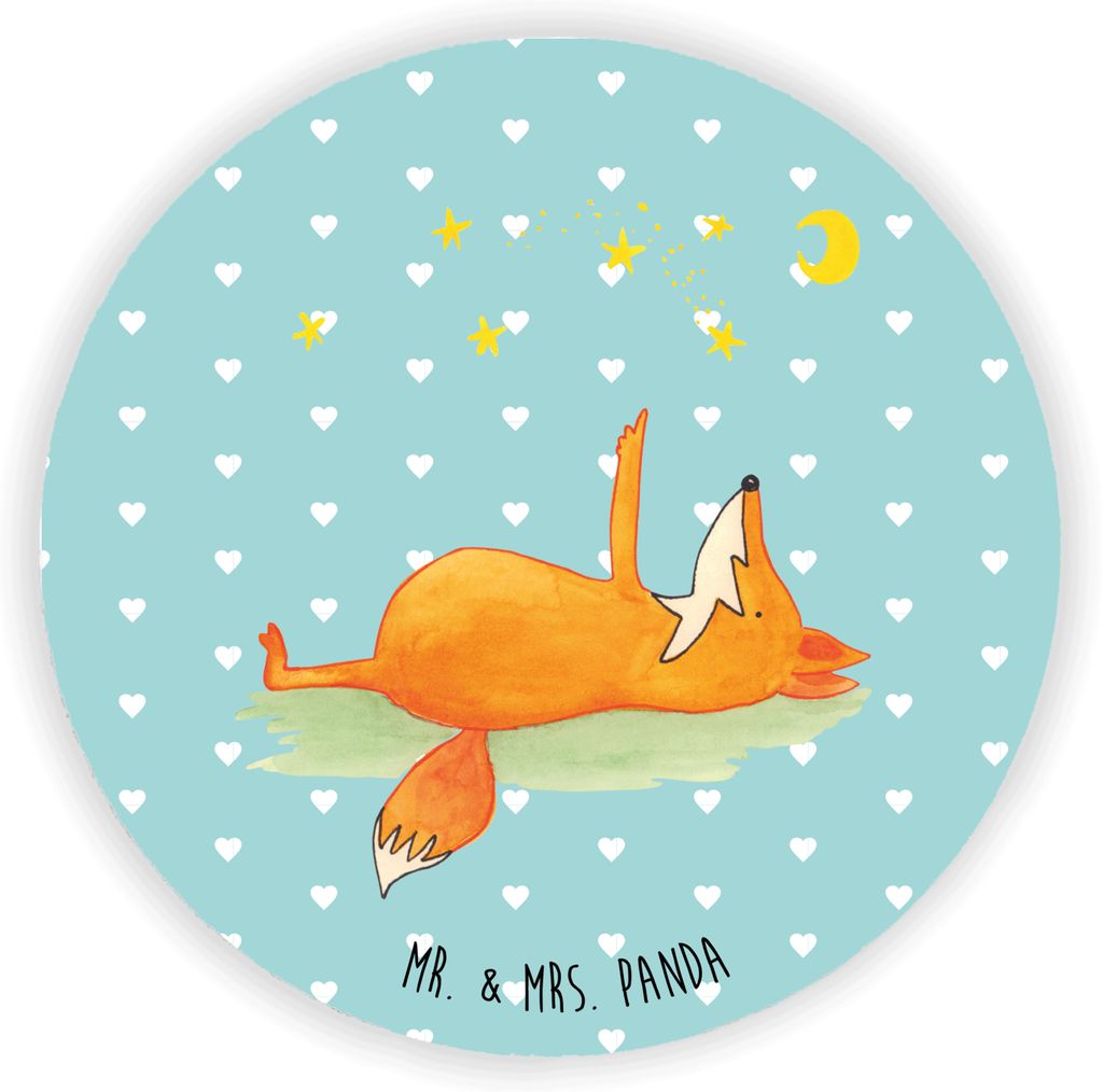 Mr. & Mrs. Panda magnet Fuchs Sterne - Türkis Pastell - Geschenk, Kühlschrankmagnet, whiteboardmagnet, Füchse, Kühlschrank, Romantik, pinnwand,...