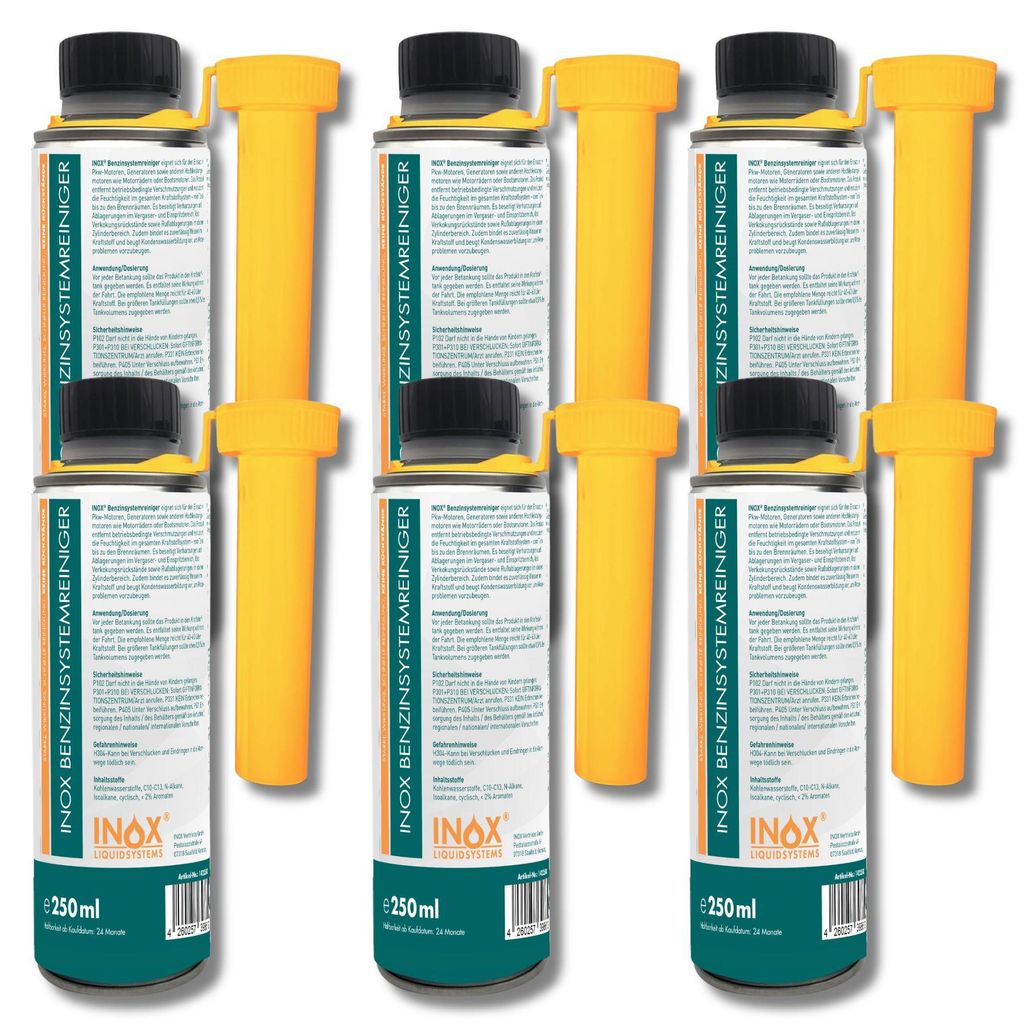 INOX® Benzinsystemreiniger Additiv, 6x250 ml - für alle Produktbild 