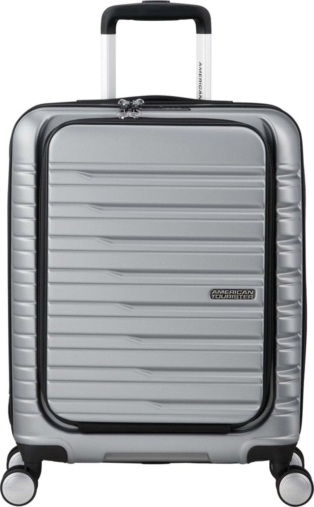 American Tourister Trolley mit Laptopfach Flashline Spinner 55 / 20 Frontloader Sky Silver grau