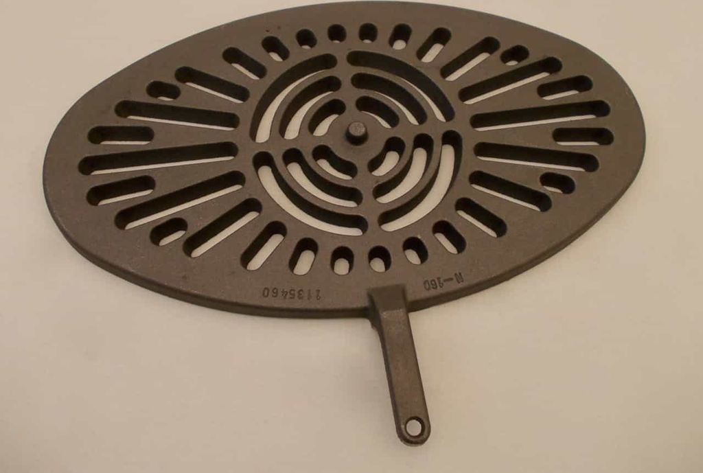 Grille ovale vibrante 24x42 cm Grille à cendres en fonte Image du produit 