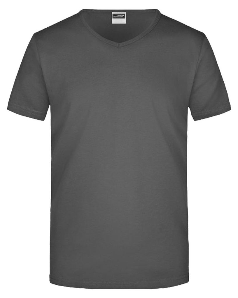 James and Nicholson - T-Shirt V-Ausschnitt für Herren LT2493 (M) (Graphit)