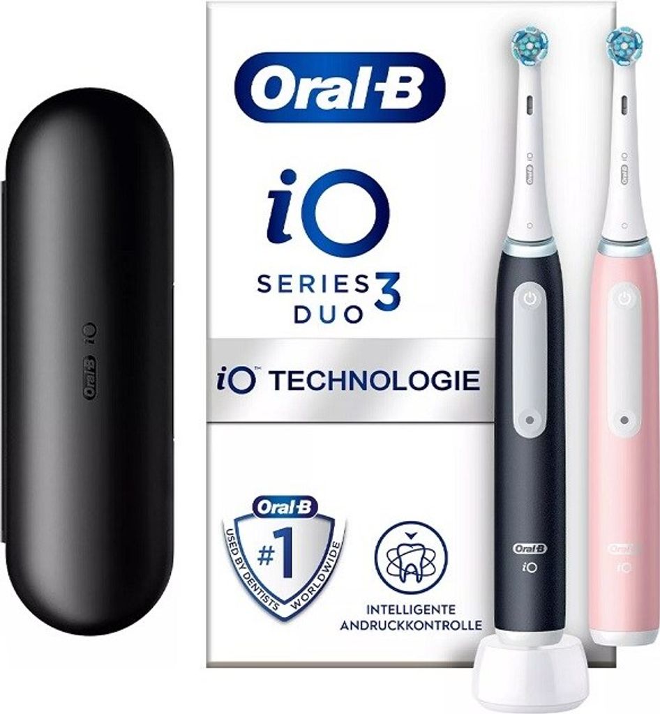 Oral-B iO 6 Brosse à dents rotative pour adultes Noir, Rose Image du produit 