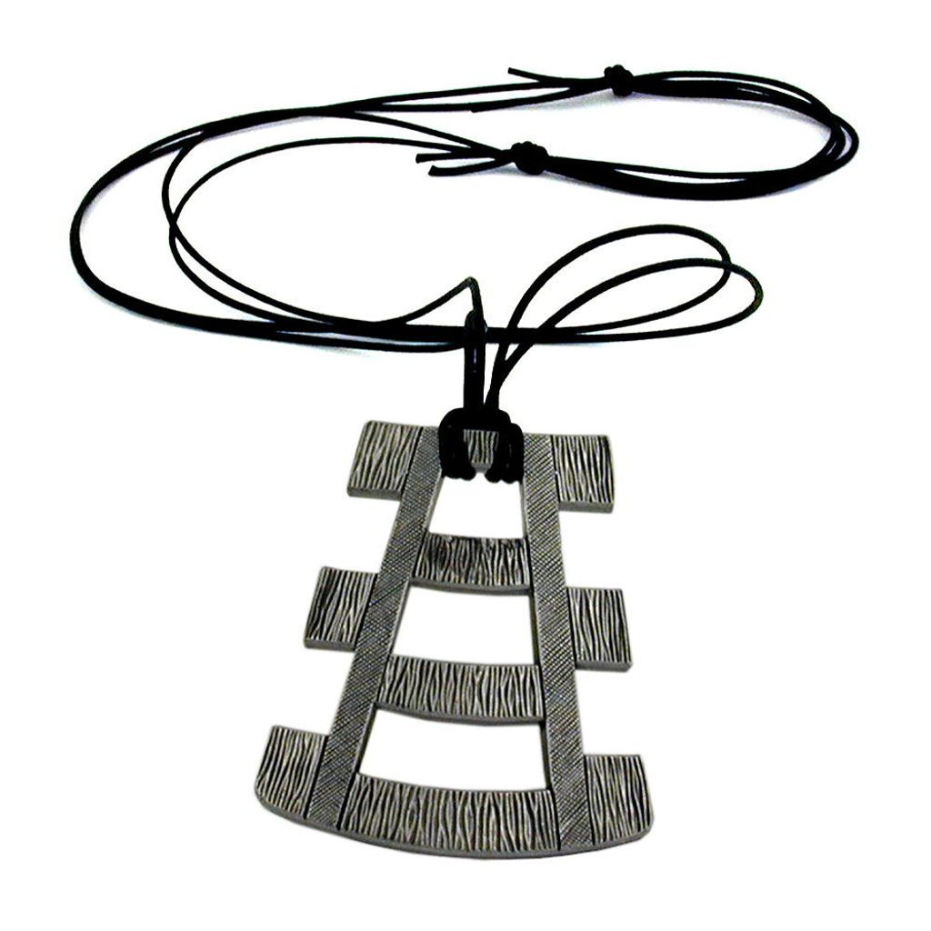 Kette 67x54mm mit Zinn-Anhänger 110cm grau 67x54mm Produktbild 