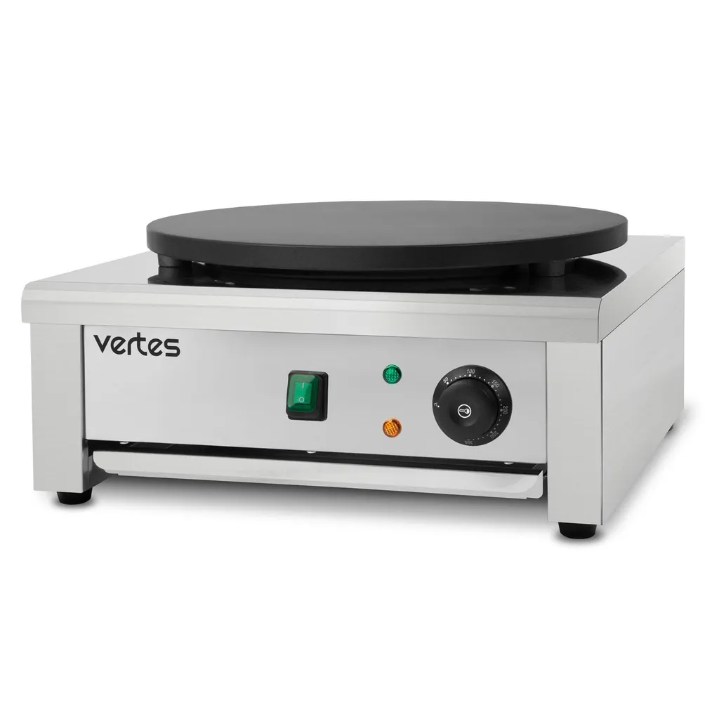 Crêpière VERTES 3000W : Finies les Crêpes Mal Cuites avec la Plaque Inox 40cm
