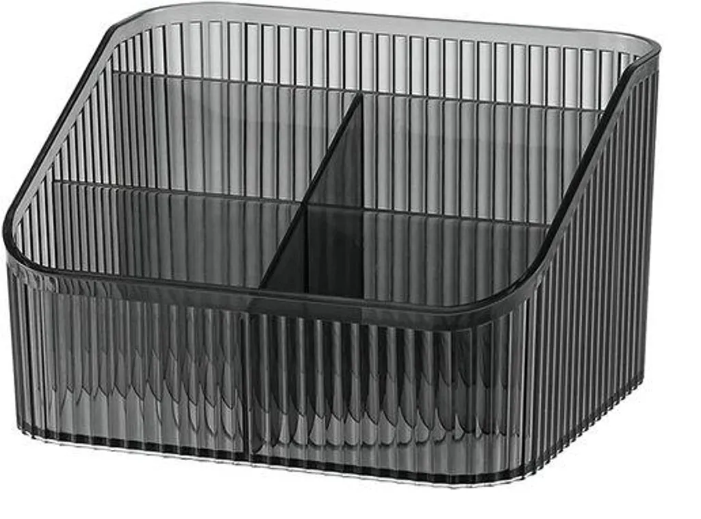 Rangement maquillage acrylique noir 5 compartiments grand format XL