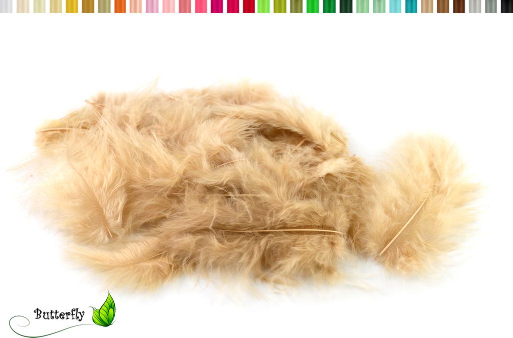 20 Flaumfedern ca. 10cm , Farbauswahl:sand / beige / natur Produktbild 