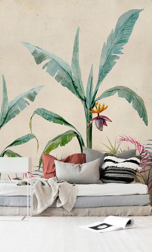 Coloray Fototapete 250x104 cm Latextapete Magicstick - Dschungelblumen