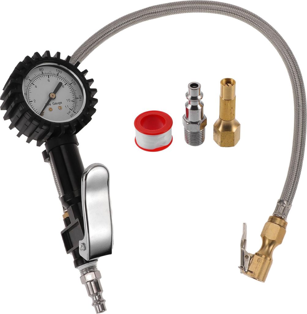 1 Satz Universal-Reifendruckmessgerät-Getriebehülse 0-160PSI GHI01-A35-160PSI Luftdruckmesser für Autos