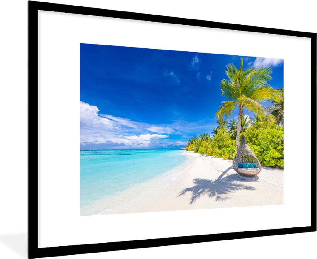 MuchoWow® MuchoWow® Gerahmtes Poster Strand - Palme - Produktbild 