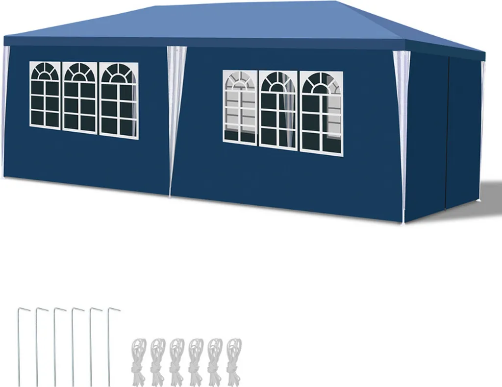 Tenda Matrimonio 3x6m Jopassy Blu: Gazebo Elegante per Ricevimenti