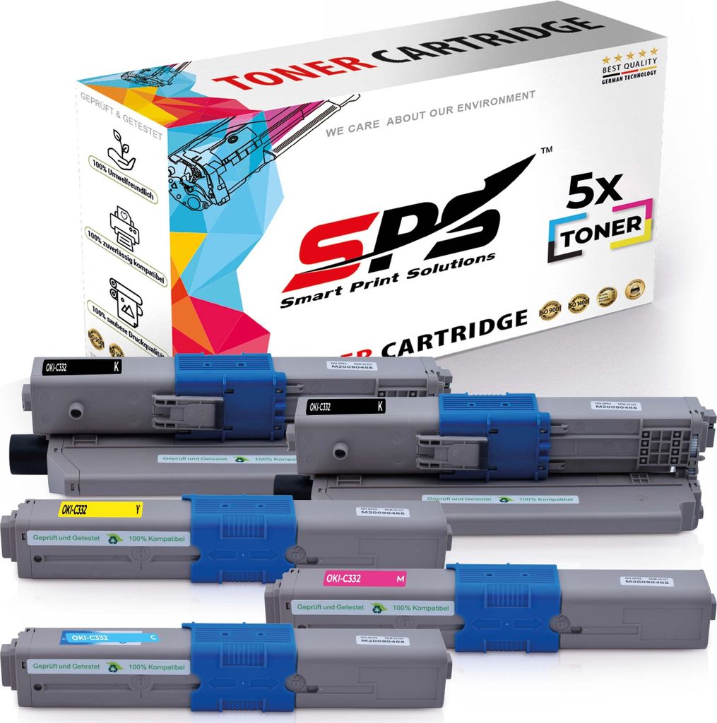 5x Multipack Set Kompatibel für OKI MC 363 DN (46508711, 46508710, 46508709, 46508712) Toner