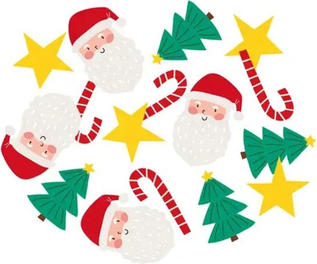 Weihnachtskonfetti 3,5 x 2,4 cm, 1 Packung (80 Stück)