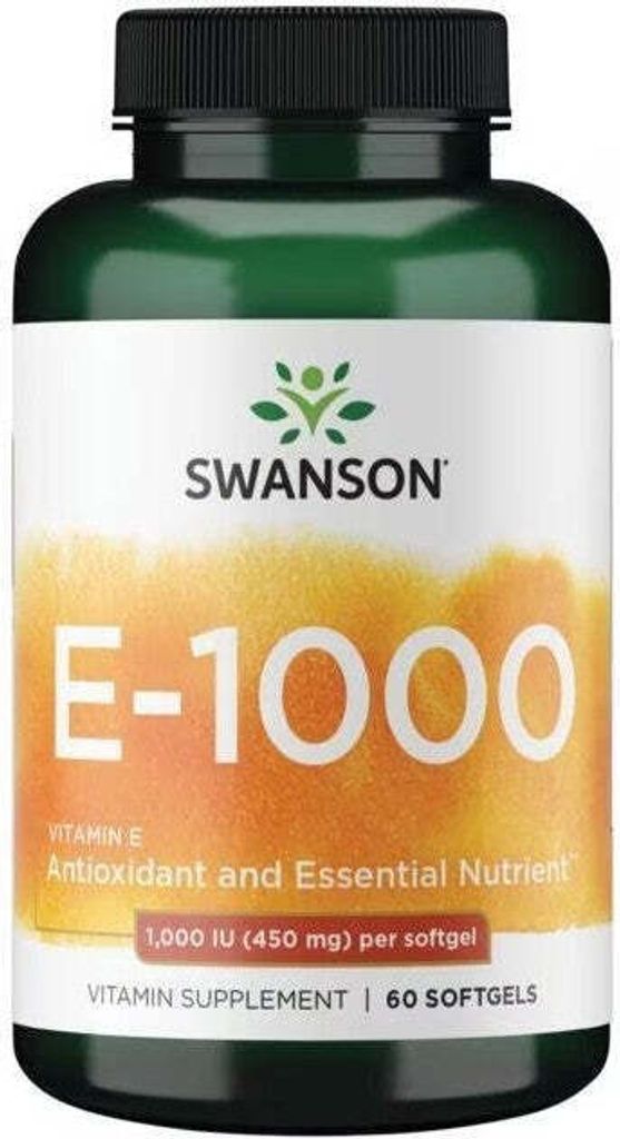 Vitamin E-1000 IU 60 Weichkapseln Swanson Health Products Produktbild 