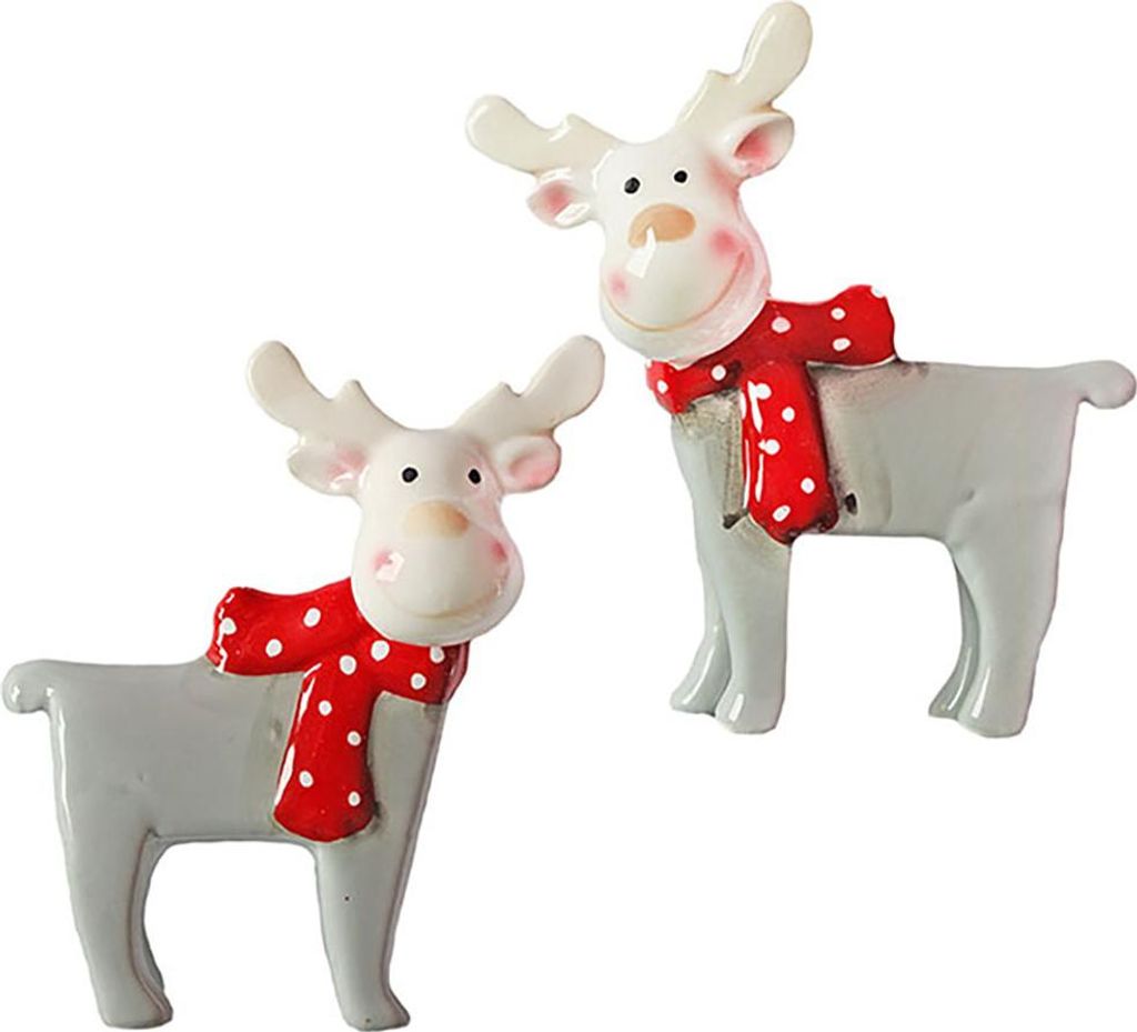 Weihnachtsfiguren Elch 2er-Set 9 cm