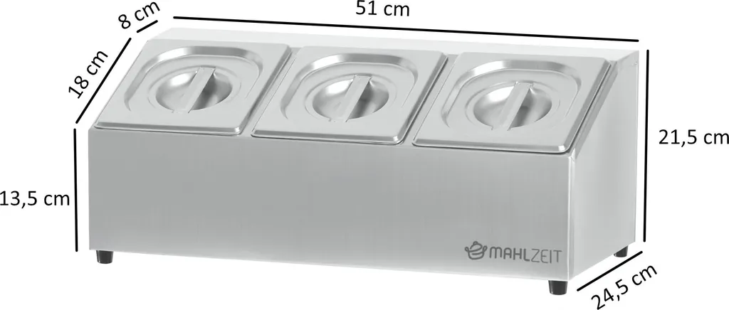Support Ingrédients en Acier Inoxydable Stable à Pieds Caoutchouc - 4
