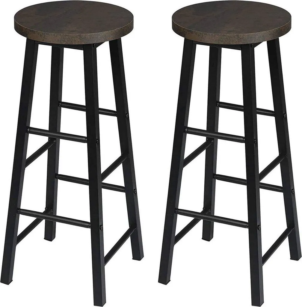 Tabouret de bar gain de place hauteur 71 cm lot de 2 robuste et chic