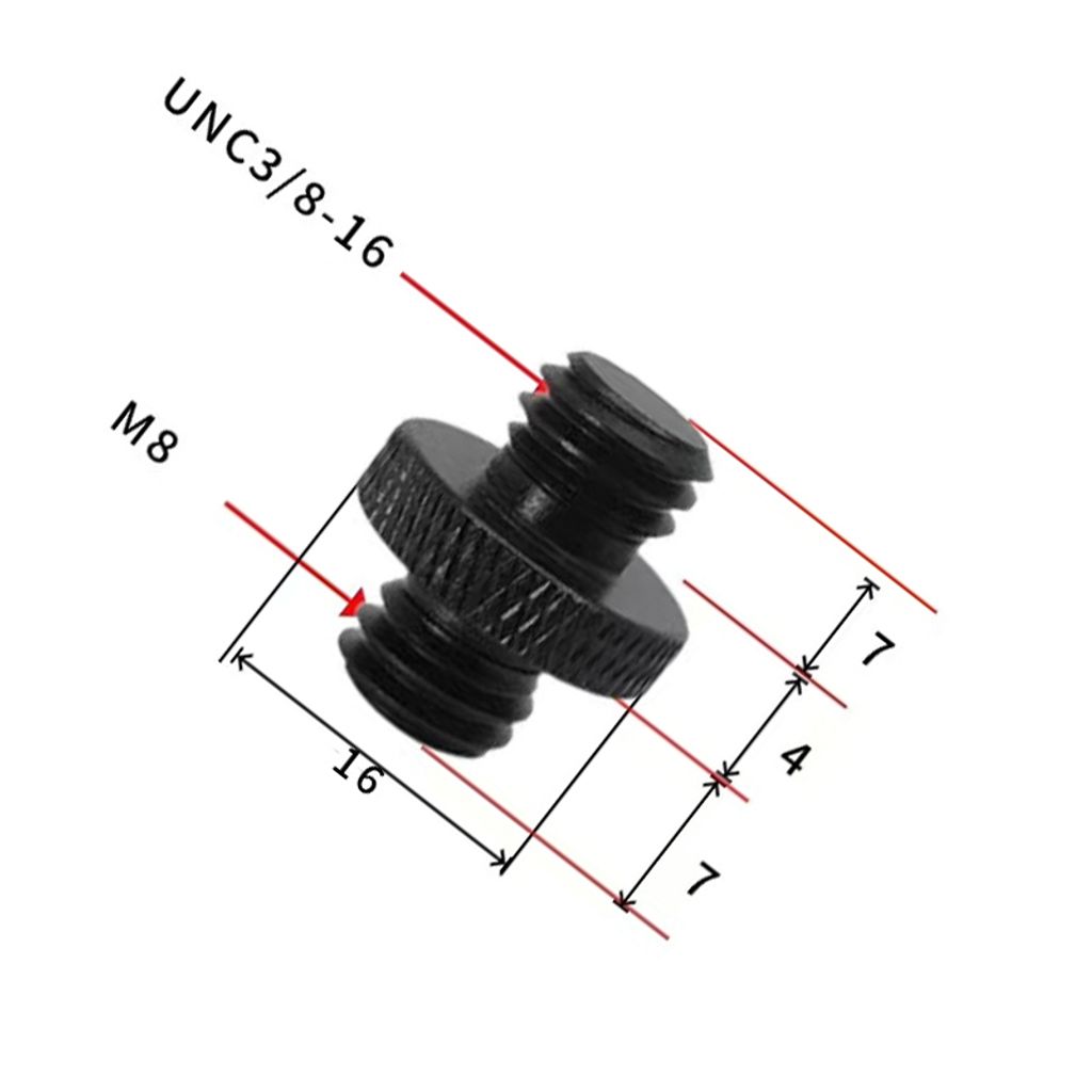 Adattatori Filettati Per Treppiede In Alluminio, Set Da 2: 3/8 A 1/4 E 1/4 A 3/8, Nero - 3