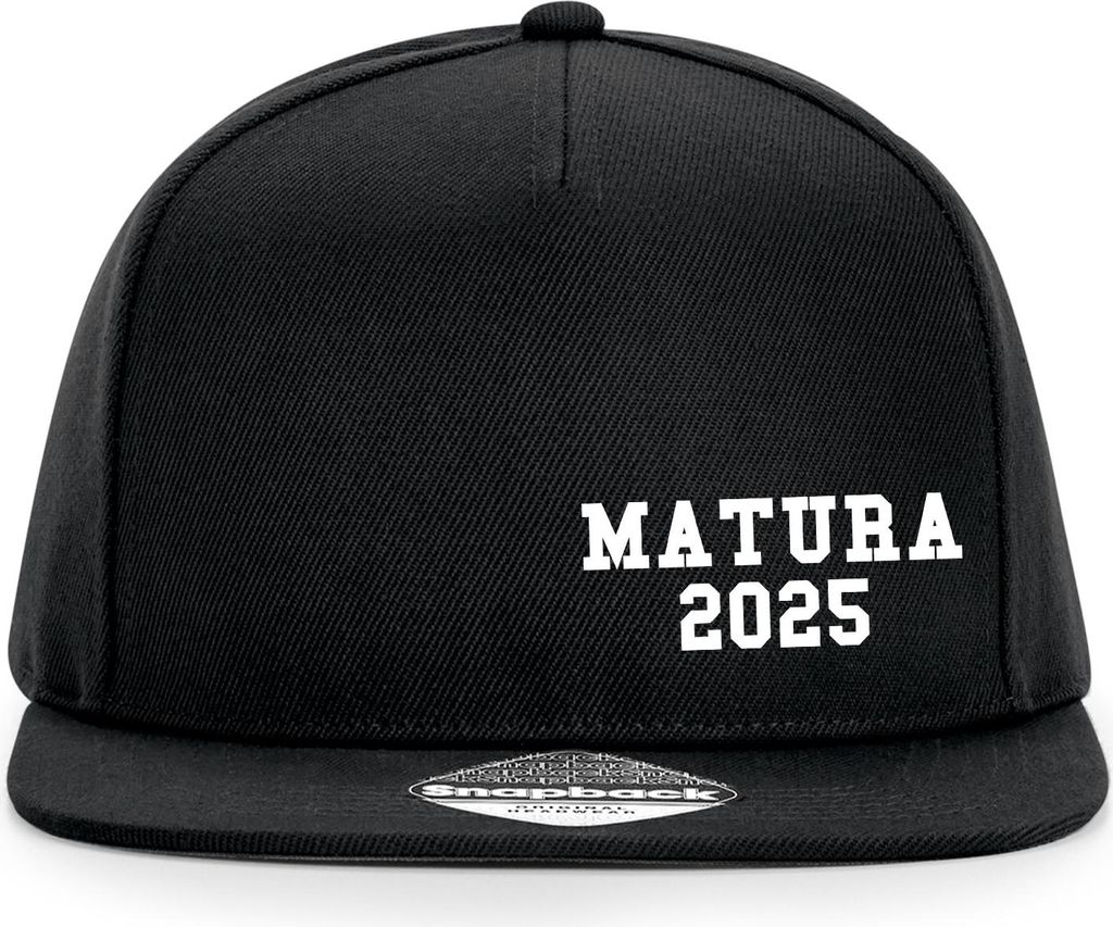 Huuraa Cappy Mütze Matura 2025 Abschluss Österreich / Schweiz Black Polyester Snapback Kappe Geschenkidee