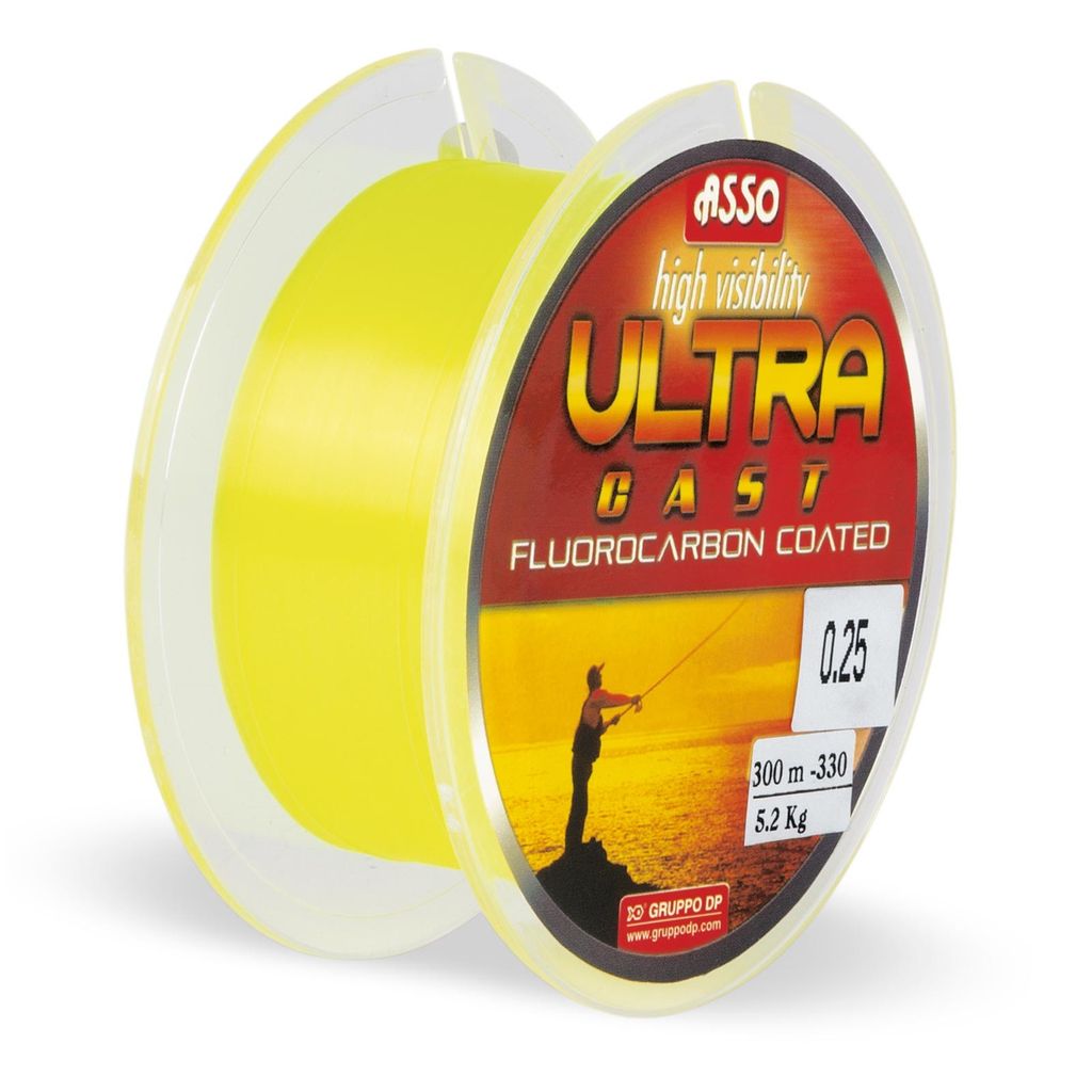 ASSO Ultra Cast 300m 0,32mm 8,60kg Fluo Yellow Monofile Angelschnur