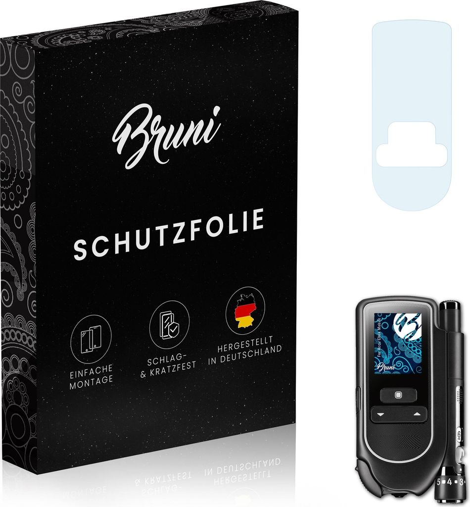 Bruni Basics-Clear 2x Schutzfolie kompatibel mit Accu Chek Mobile Folie
