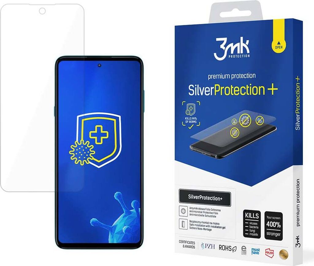 3mk Display Antimikrobielle Schutzfolie SilverProtection+ für Motorola Edge 20 Lite 0,21mm Self-Heal