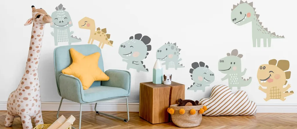 Stickers muraux Dinosaures XXL Muralo - Décoration féerique (125x250 cm)