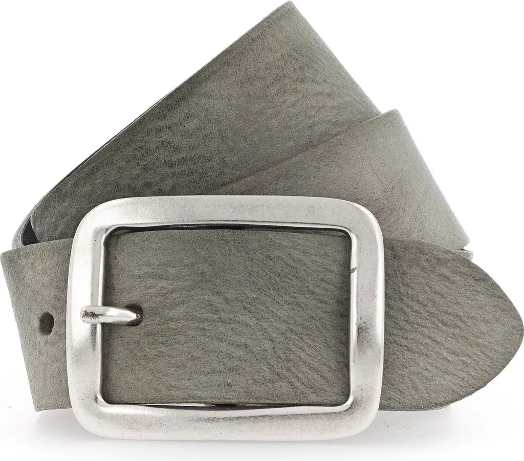 Vanzetti Pelle cintura Genuine Beauty 40mm Full Leather Belt W75 Grey Green grigio