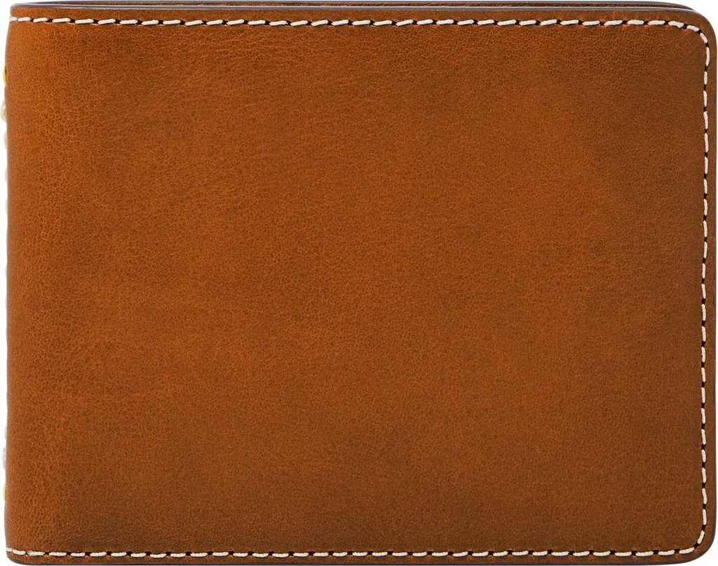 Fossil Tremont Portefeuille Bifold en Cuir Cognac avec Porte-Cartes