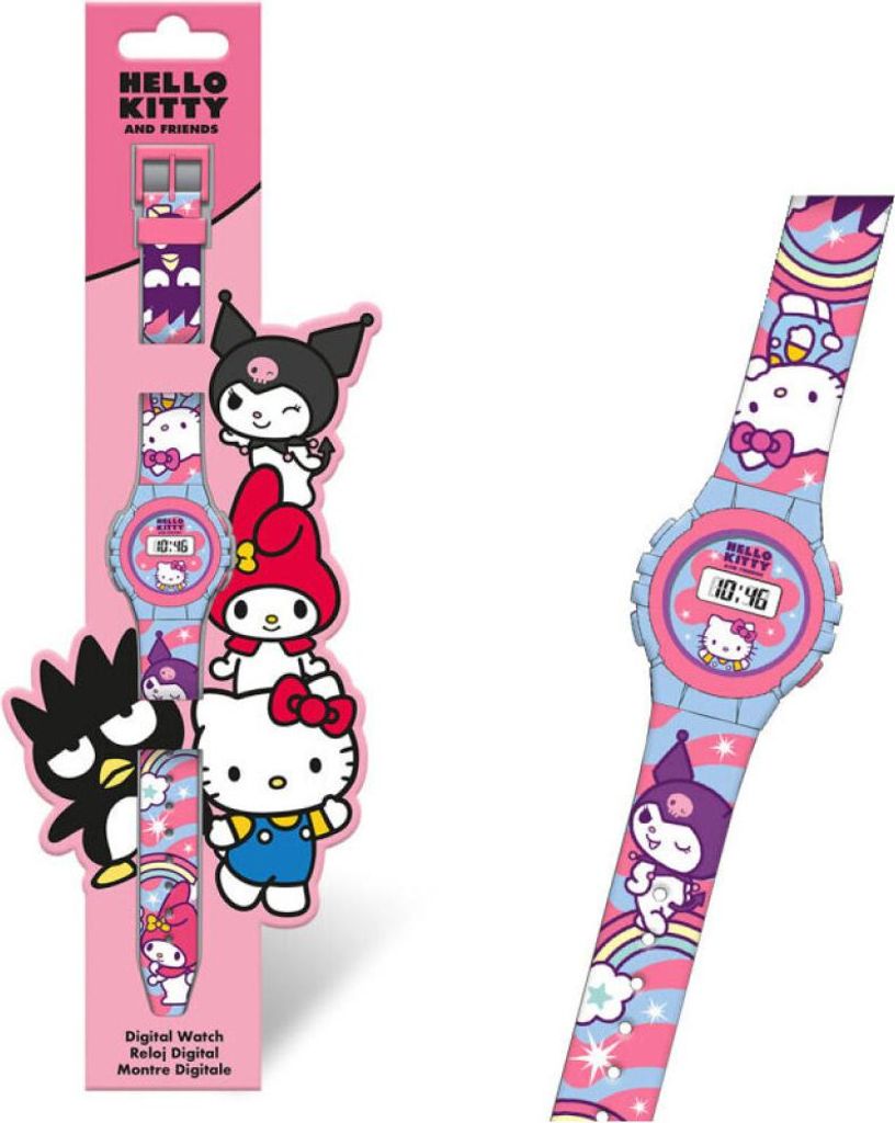 Hello Kitty Friends Kinderuhr digital – Mädchen Armbanduhr