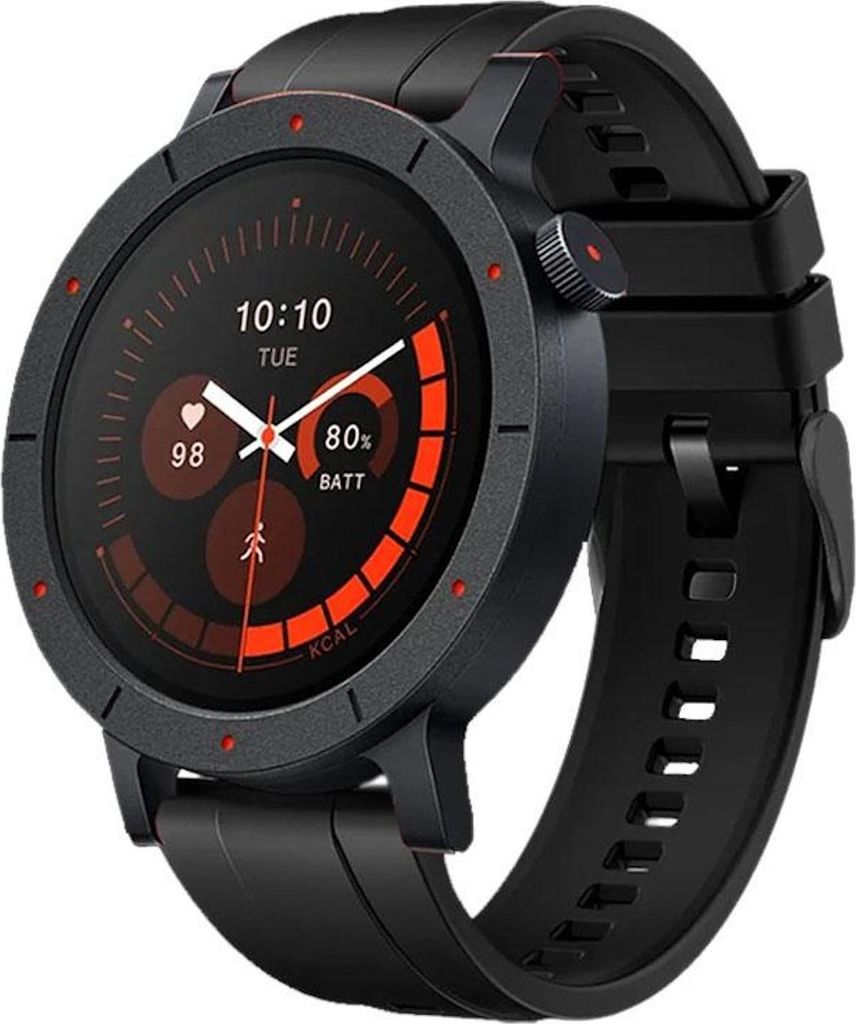 Silikon Armband für CMF Watch 3 Pro mit schwarzer Schnalle verstellbar Schwarz