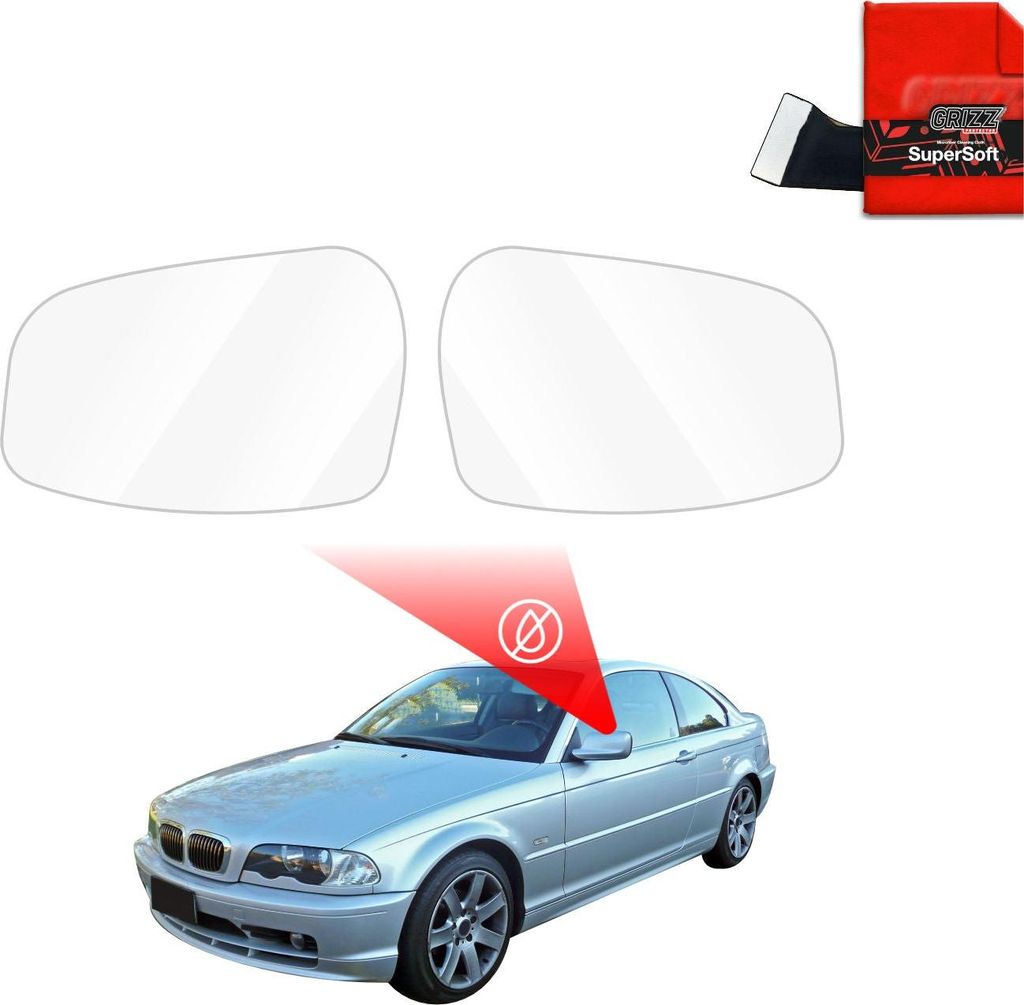 Regenschutzfolie Grizz Protector für Außenspiegel - BMW 3 E46 Coupe Pre-LCI (1999-2002)