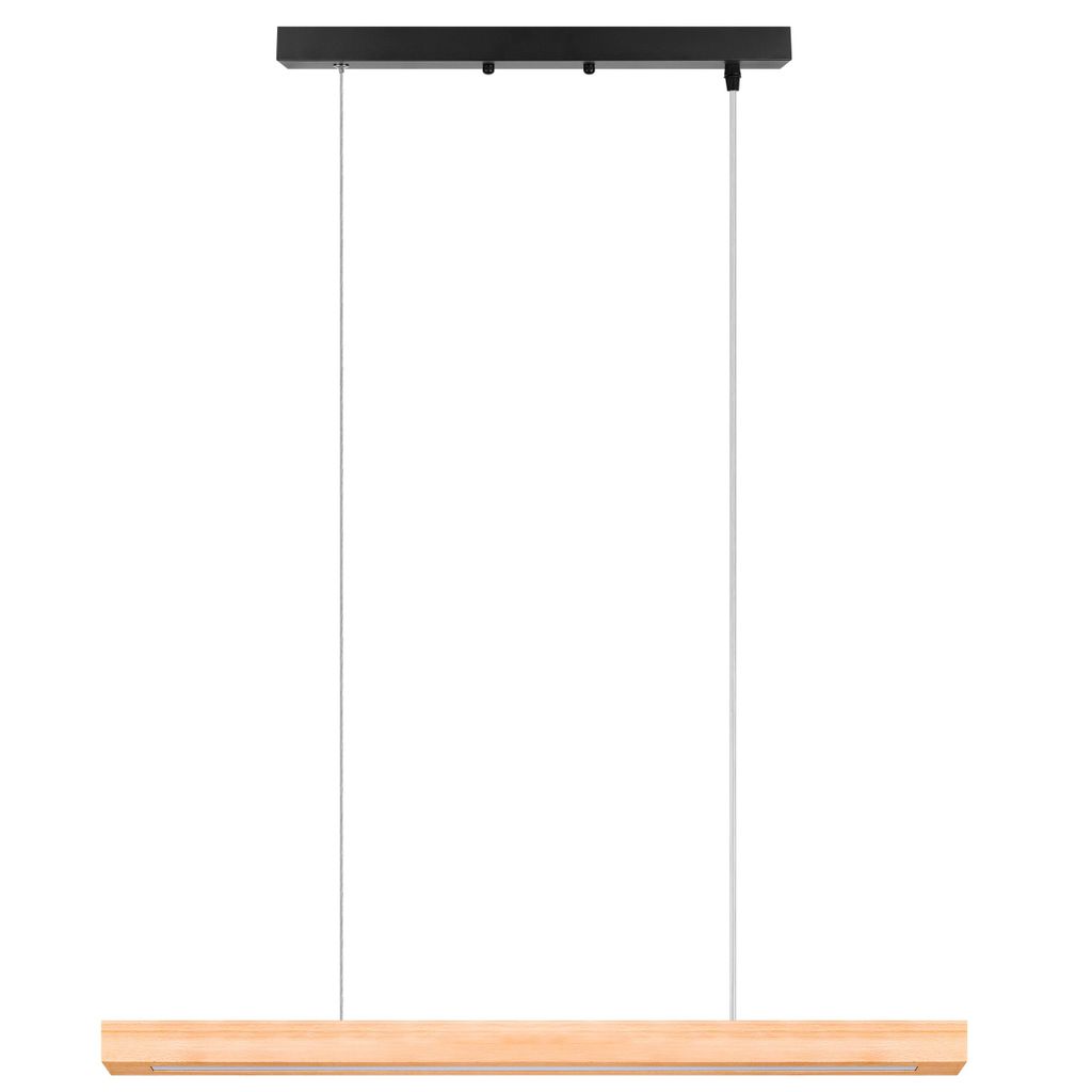 MasterLED Pendelleuchte 90 cm – Holz Schwarz – 24W – 4000K Neutralweiß – Esszimmer Lampe Esstisch – Presto
