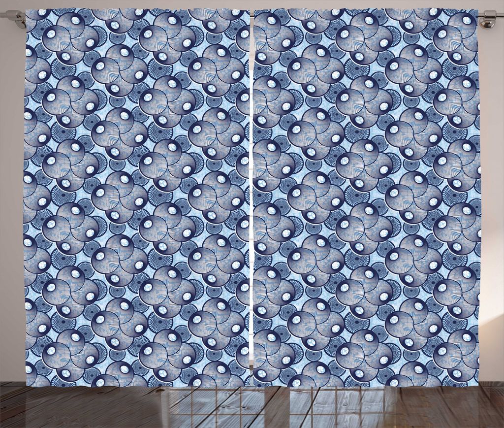 ABAKUHAUS Beschwingt Rustikaler Gardine, Meer Natur Blick Geometrische, Schlafzimmer Kräuselband Vorhang mit Schlaufen und Haken, 280 x 175 cm, Ba...