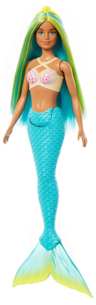 Barbie Meerjungfrau Puppe mit blauen Haaren (türkis) Produktbild 
