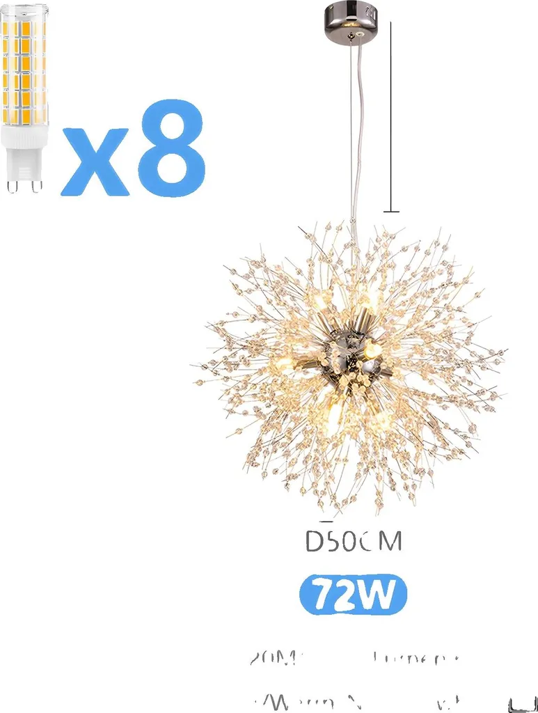 Lampadario Argento Moderno LED - 3 Colori Luce - Design Versatile