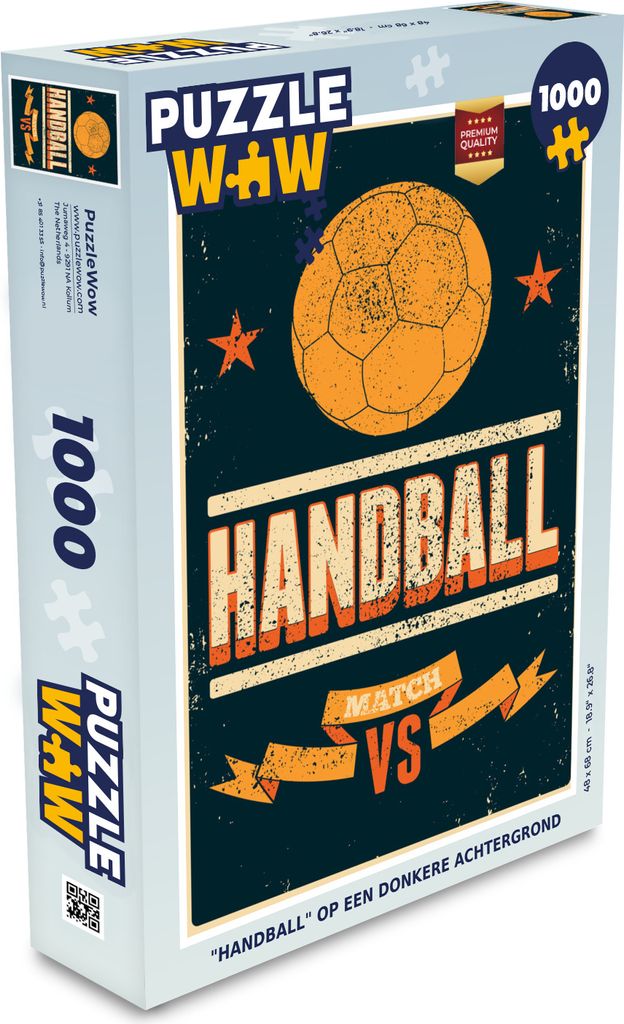 MuchoWow Puzzle 1000 Teile "Handball" auf dunklem Hintergrund - Spielzeug - Alt und Jung - Spiele - Puzzeln