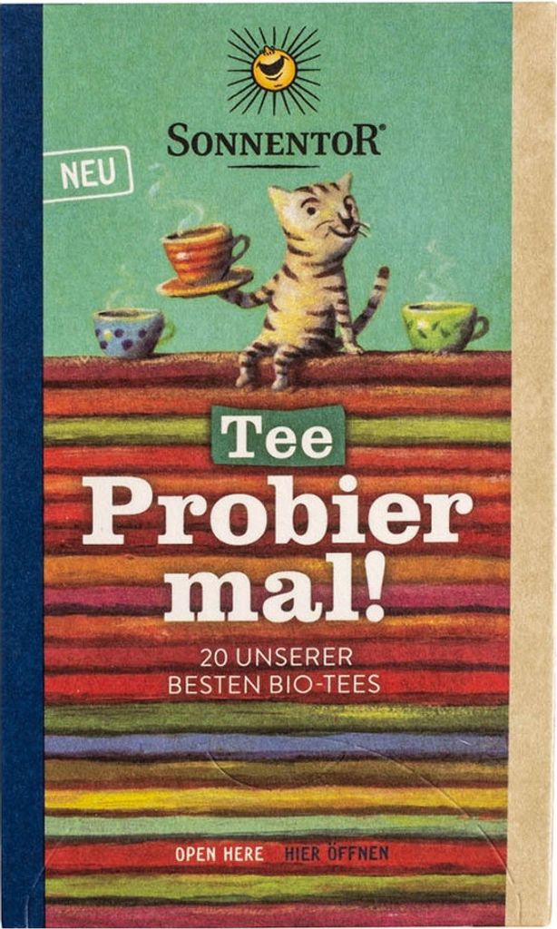 Sonnentor -Tee "Probier mal!" – 20 Beutel in verschiedenen Sorten 34,4 g, DK-Beutel