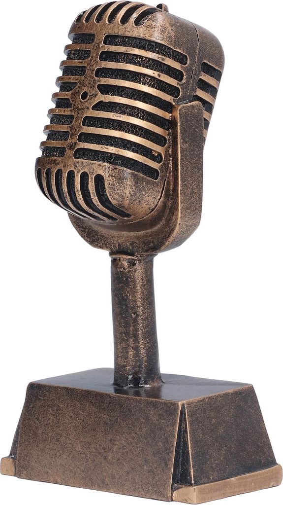 Musik Award Trophäe Kunstharz dekorative Mikrofon Tischplatte Ornament für Home Singen Wettbewerb