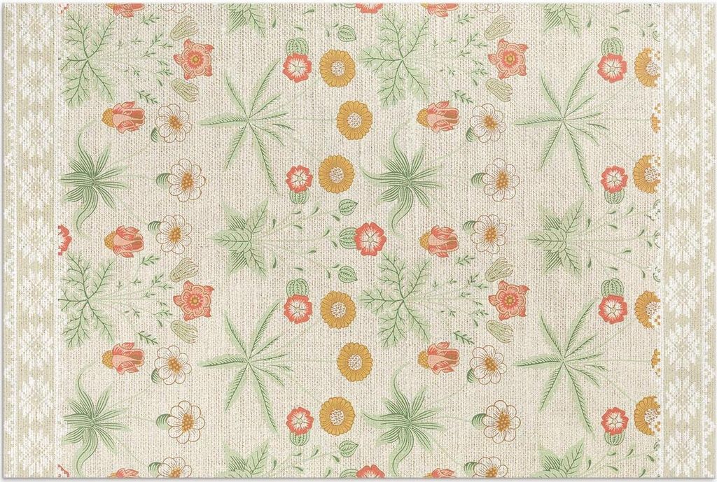 Gänseblümchen von William Morris – Vinylteppich – 120x180 cm – Outdoor Teppich – Terrasse – Wetterfest – Modern